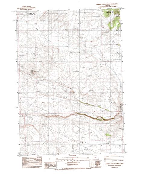 Imperial Valley North Topographic Map 124000 Scale Oregon