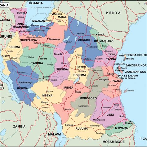 Tanzania Map Overview On Our Tanzanian Roadtrip Visiting