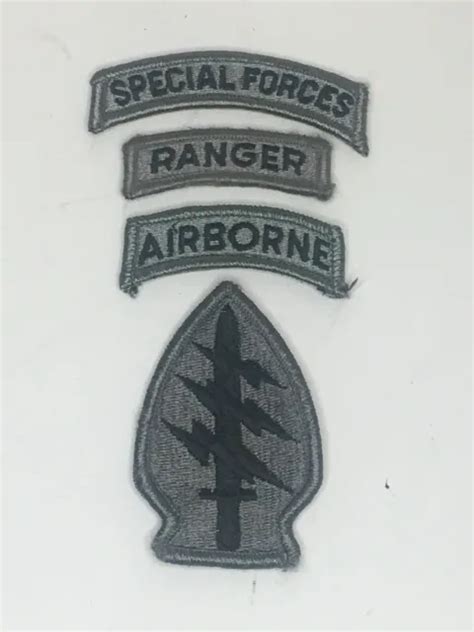 Us Army Special Forces Command Acu Ssi Patch W Airborne Ranger And Sf