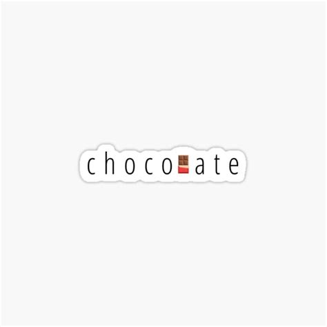 Simple Chocolate Sticker By Andrea Cally Redbubble