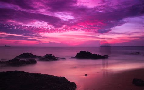 Stunning Pink Sunset In Ibiza 1920x1080 Rwallpaper