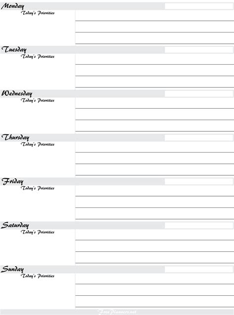 Free Printable Planner Pages | Activity Shelter