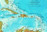 Mapa de Las Antillas y El Caribe | Político | Físico | Para Imprimir