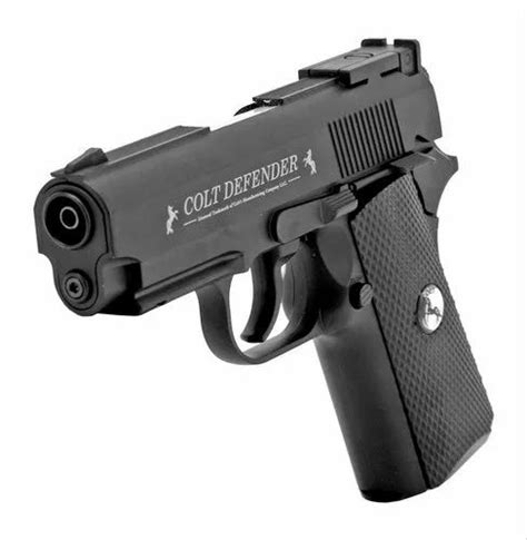 Black Metal Colt Defender Co2 Bb Air Sport Pistol Shot Capacity 16 At