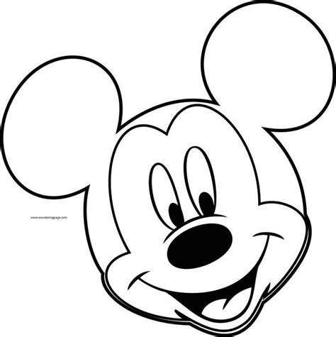Disney Mickey Face Outline Coloring Page Mickey Coloring Pages