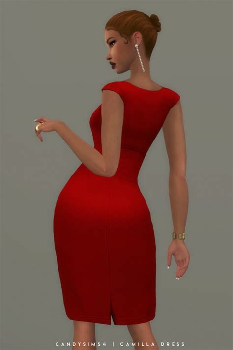 Camilla Dress At Candy Sims 4 Sims 4 Updates