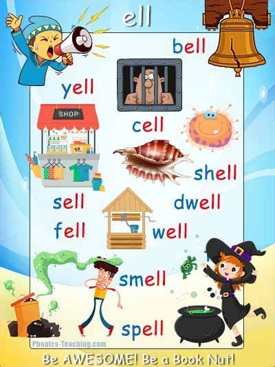 Ell Words Free Printable Word Ending Poster Great For Word Walls