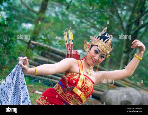 Portrait Of A Female Traditional Javanese Dancer In Traditional