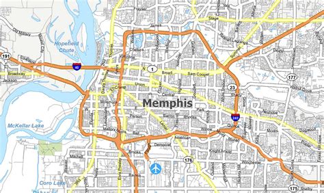Map Of Memphis Tennessee Gis Geography Us Map Us Highways