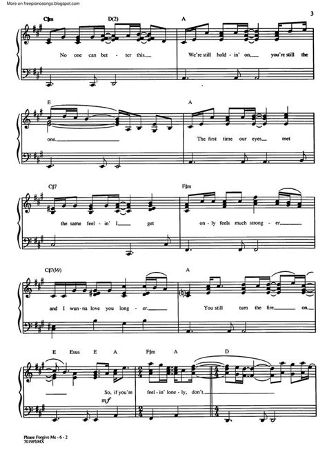 Please Forgive Me Free Sheet Music By Bryan Adams Pianoshelf