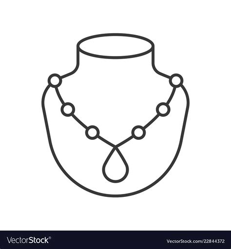 Necklace With Pendant Jewelry Related Outline Icon