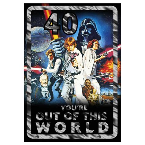 Star Wars Age 40 Birthday Card 25495120 Character Brands