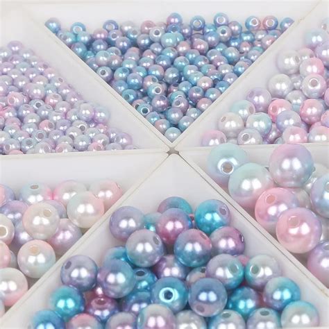 46810mm Multicolor Plastic Abs Imitation Pearl Beads Round Loose Beads Diy Necklaceandbracelet