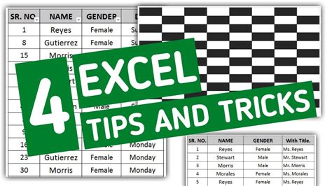Excel Tips And Tricks Microsoft Excel Tutoring Youtube
