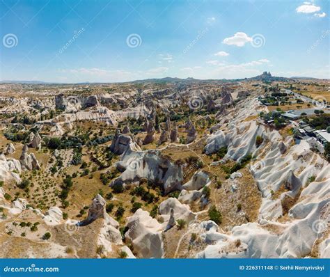 Aerial View Of Goreme Valley In Turkey Panorama Of Cappadocia Wide