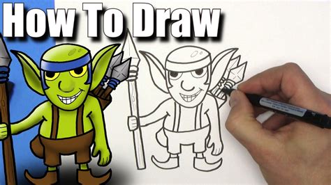 How To Draw Spear Goblins Easy Step By Step Youtube