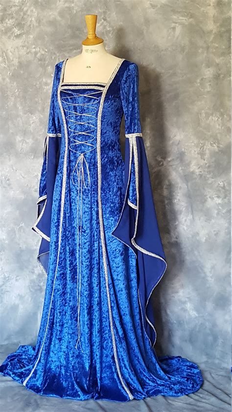 Medieval Bridesmaids Gown Elvish Wedding Gown Handfasting Dress