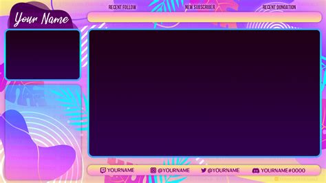 Summer Vibes Stream Overlay Set For Twitch And Youtube Etsy