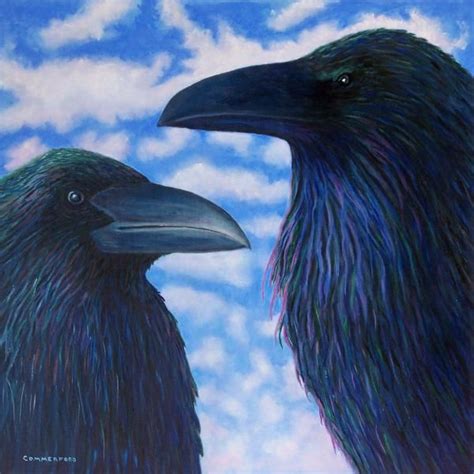 Two Ravens By Brian Commerford Fine Art Painting Painting Art