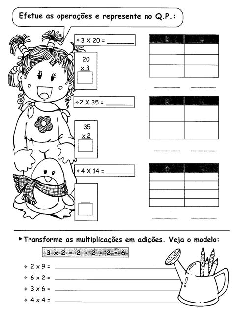 O Mundo Colorido Atividades Variadas De Multiplicação