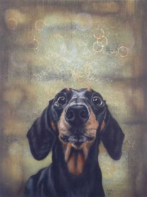 Lovely Dachshund Painting By Victoria Coleman Basset Dachshund Arte