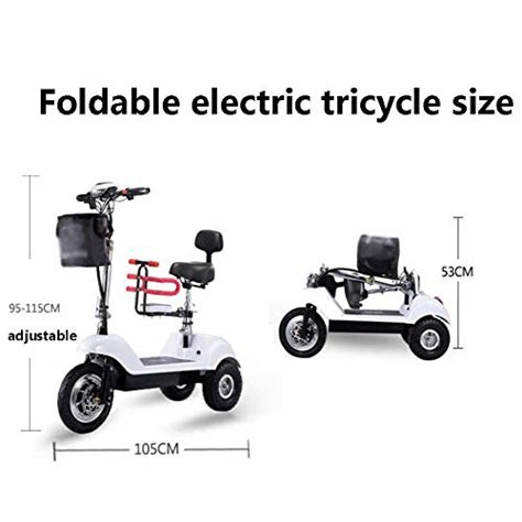 Llpdd Scooter Mini Eléctrico Ligero Plegable Triciclo Choque