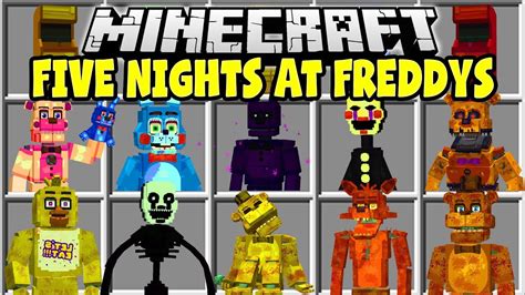 Fnaf Five Nights At Freddys Minecraft Mod Showcase Youtube 0cb