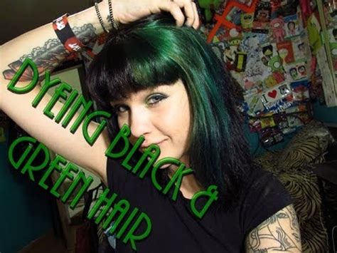 An archive of black hair care videos made for us, by us. Dyeing my hair Black&Green - YouTube
