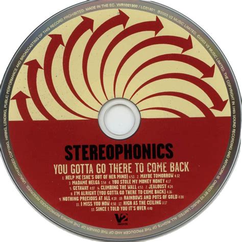 Carátula Cd De Stereophonics You Gotta Go There To Come Back Portada