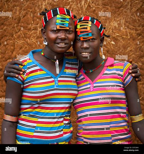 Bana Stamm Mädchen Wichtige Afer Omo Tal Äthiopien Stockfotografie