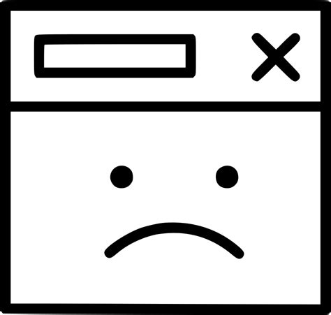 Unhappy Webpage Svg Png Icon Free Download 502958 Onlinewebfontscom