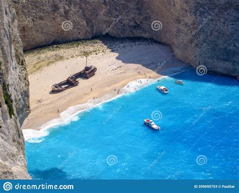 Navagio Bay Navagio Beach And Ship Wreck Zakynthos Greece Europe