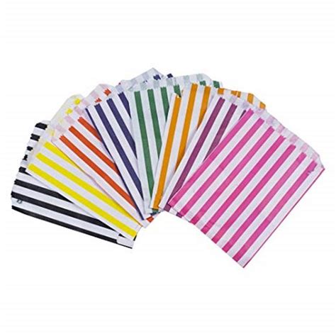 Candy Striped Paper Bags Pack Of 10 Favour Fairy