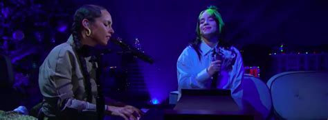 Billie Eilish And Alicia Keys Perform Ocean Eyes The Late Late Show With