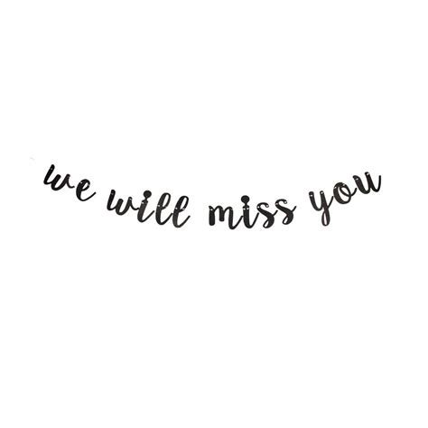 Buy We Will Miss You Black Gliter Paper Banner Farewell Party