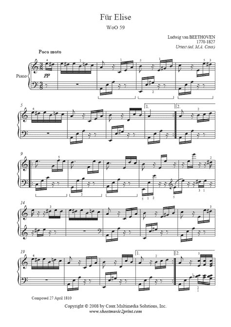 Click the button below for instant access to the free pdf guitar transcriptions. Beethoven : Fur Elise - Sheetmusic2print.com | Piano sheet music free, Piano sheet music letters ...