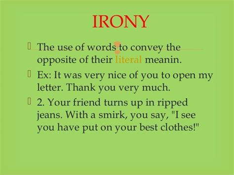 Irony Sentences Examples Figure Of Speech
