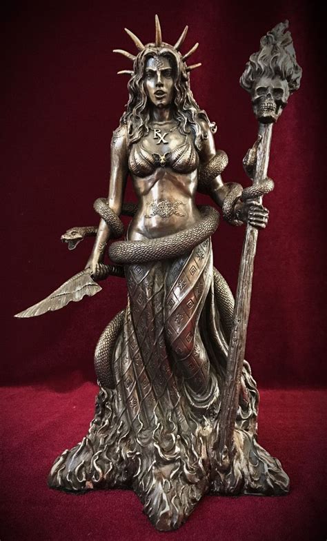 Hecate Statue Wiccandecor Hecate Statue Greek Mythology Wiccan Pagan