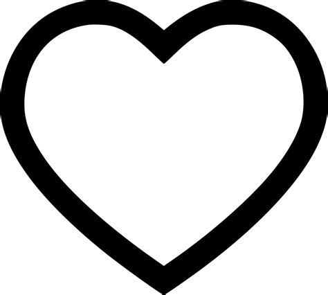 Heart Computer Icons Clip Art Outline Png Download 980882 Free