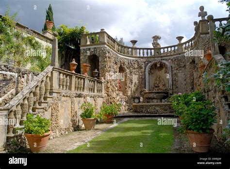 Gardens Of The Villa Gamberaia At Settignano Florence Tuscany Italy