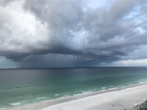 Storm Clouds Rising At Mirimar Beach Fl Stock Photo Image Of