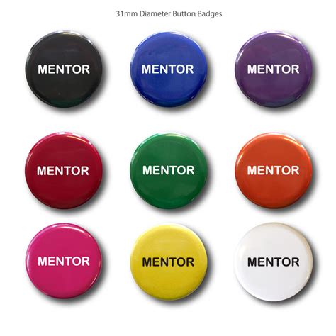 31mm Mentor Pin Badges Metal Button Badge For Children