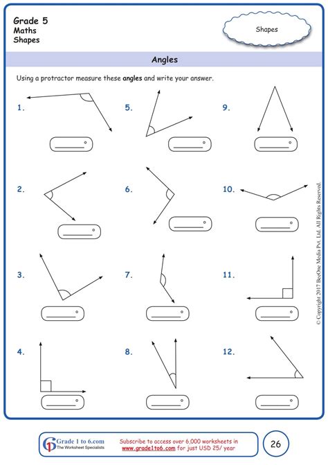 Worksheet Grade 5 Math Angles Angles Worksheet Free Math Worksheets