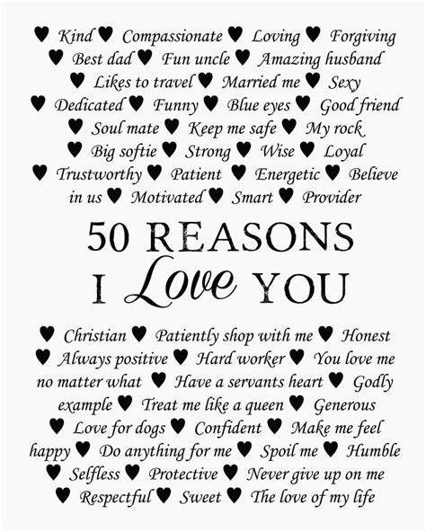 50 Reasons Why We Love You Reasons You Are Loved 50th Etsy 50th