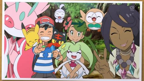 Image A Photo Of Ash Mallow Olivia And Their Pokemon Friends Heroes Wiki Fandom