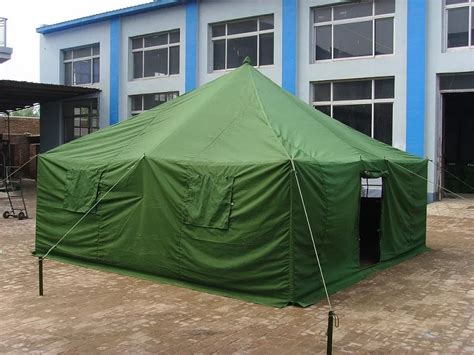 Army Green 45x45m Waterproof Canvas Military Camping Tent Relief Tent