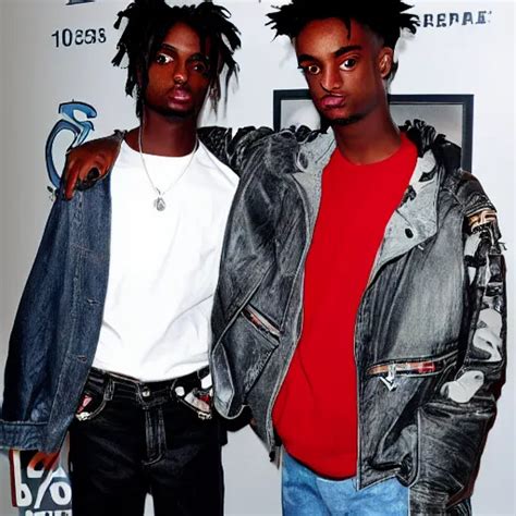 A Photograph Of Playboi Carti Standing Next To Jimmy Stable Diffusion