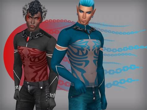 The Sims Resource Chains Male Top By Wistfulcastle • Sims 4 Downloads