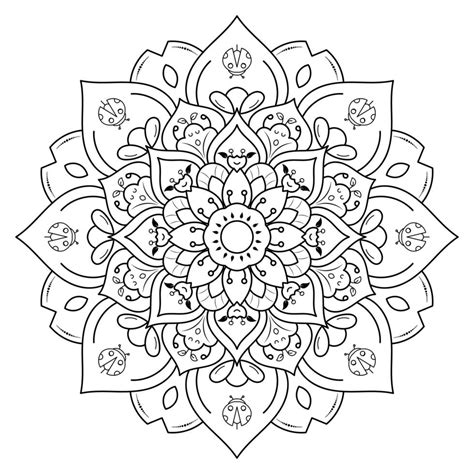 Dibujos De Flor Mandala Para Colorear Para Colorear Pintar E Imprimir