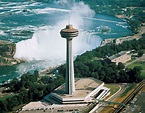 The Skylon Tower, in Niagara Falls, Ontario, is an observation tower ...